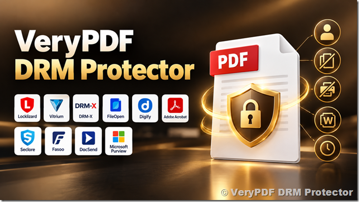 VeryPDF DRM Protector vs. Locklizard, Vitrium, DRM-X, FileOpen, and Other DRM Solutions VeryPDF DRM Protector vs. Locklizard, Vitrium, DRM-X, FileOpen, and Other DRM Solutions